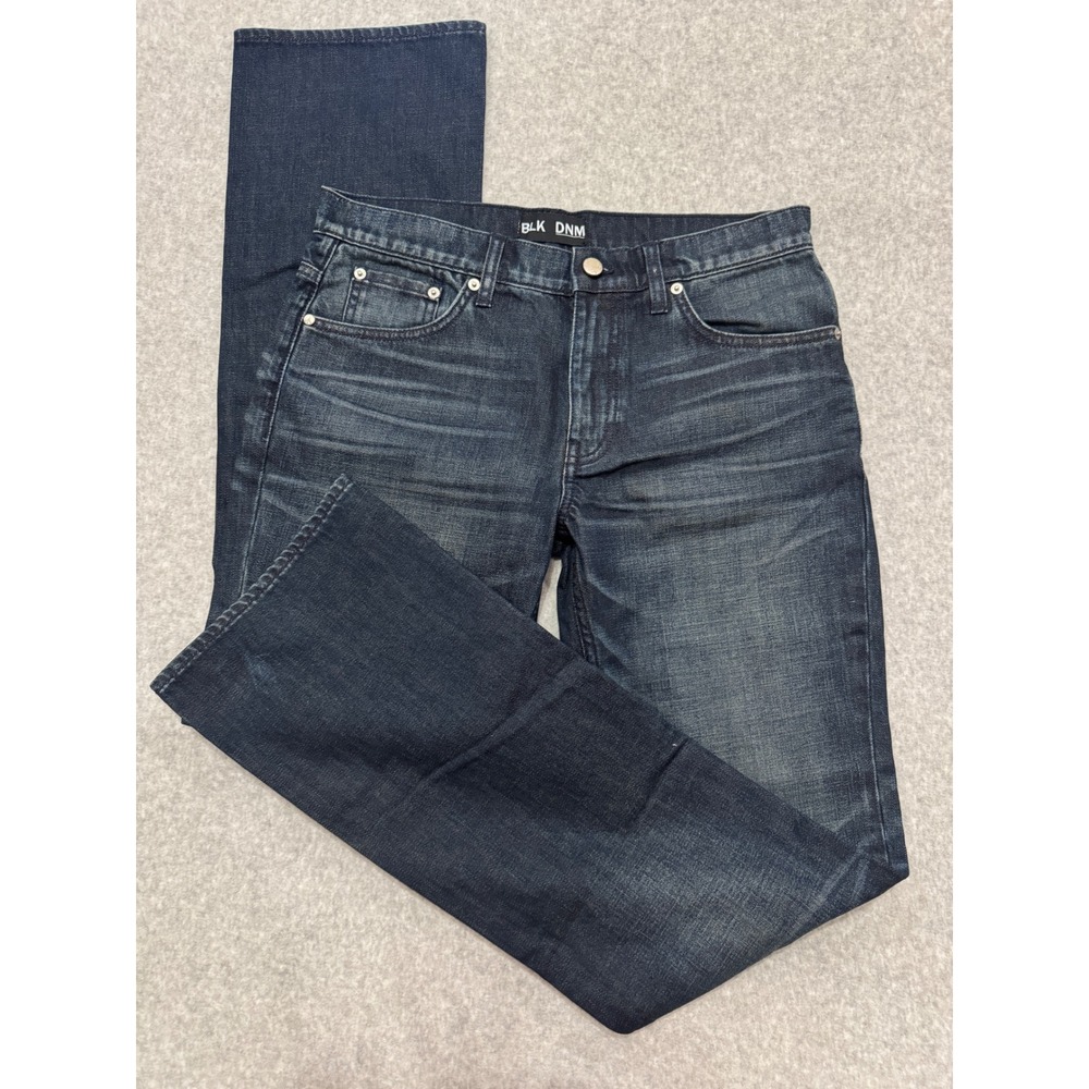 BLK DNM Jeans Mens 31x34 Woodmere Blue Dark Wash Straight Leg Denim Pants
